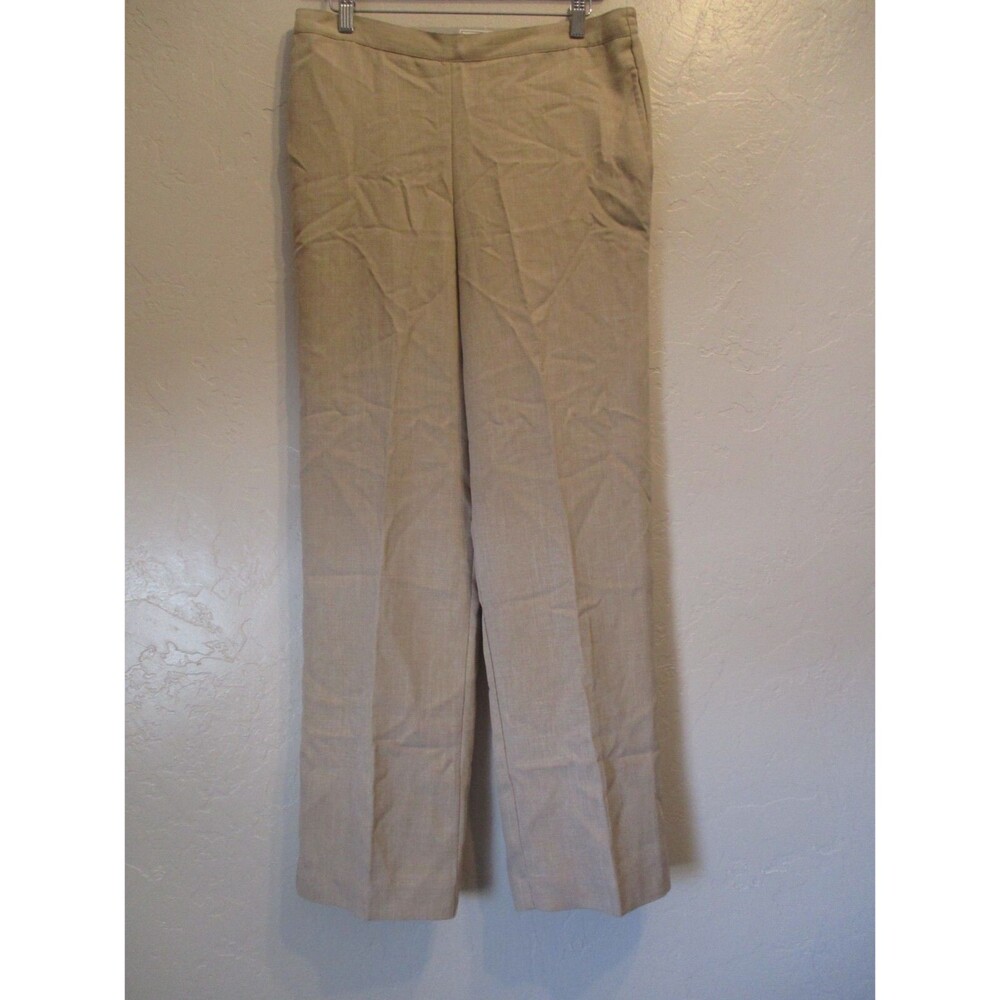 Alfred Dunner Size 12 Magnolia Springs Classic Fit Pants Beige Comfort Waist NWT